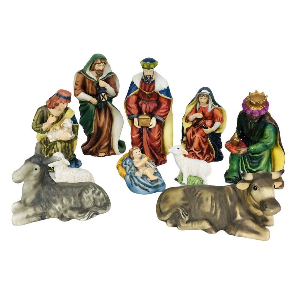Vintage O'Well 6" Ceramic Christmas Holiday Religious Jesus Nativity Scene